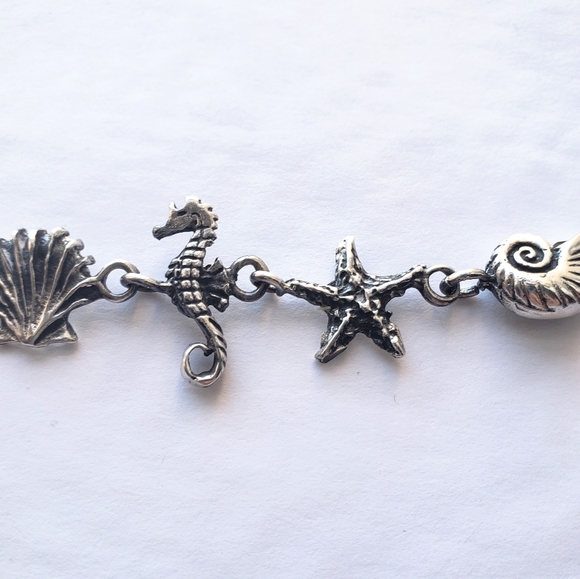 925 Authentic Silver Sealife Bracelet 7.5" NWT - Picture 3 of 7